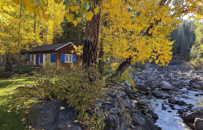 Riverfront Cottage 5 Minutes from Palisades Tahoe 10 minutes to Lake Tahoe