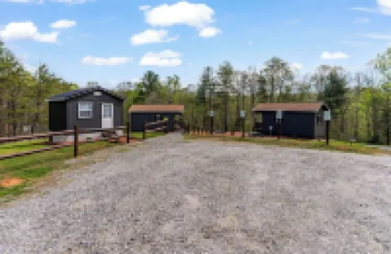 The Fire Cabin sets in the heart of the beautiful Moravian Falls