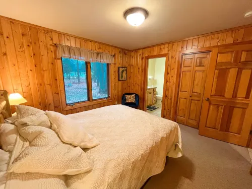Cabin on the Betsie River Near Crystal Mountain with Excellent Fishing, Kayaking