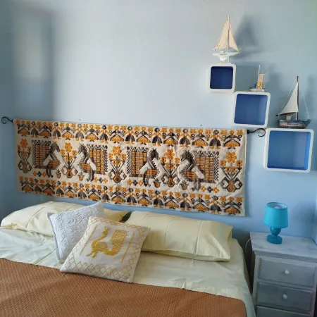 An Oasis of Relaxation, in a Dreamy Sea. Beautiful View of the Sea Mountain and Village