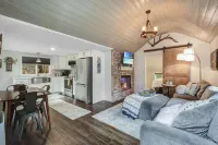 Tiny cabin nestled in the woods