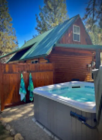 Riverfront Cozy Cabin with spacious hot tub on the Middle Fork Payette River.