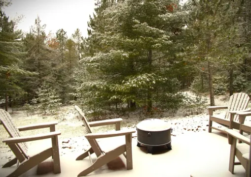 Brand NEW Cabin in the Pines w Private Lake Hotels in Burnett County