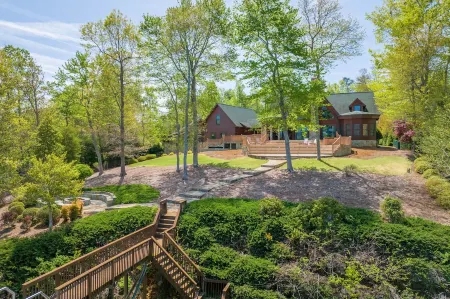 Easy Lakefront Access w/Dock, Firepit, & Mtn Views for Family Fun!
