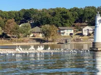 New lake view rental on Wolfcreek with boat ramp and lake access across the road Hotels in Grove