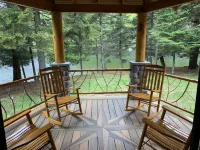 Adirondack Waterfront Lodge Close to Old Forge with A/C and Heated Garage