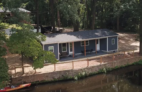 The Pond House. This wilderness rich gem is close to Hickory!