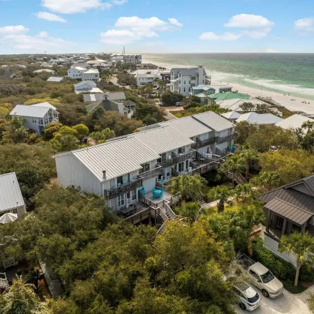 30A Gulf Side-60 Steps To Private Beach-7 Palms-Gated Community-Camp Creek Lake
