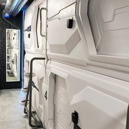 Capsule hostel Floor -1 Self Check in
