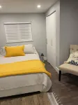 Rustic modern garden level suite