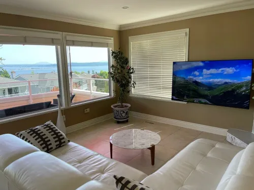 Full advantage of 180 degree PANORAMIC view of OCEAN & MOUNT BAKER