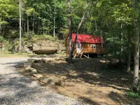 Cozy cabin on 30 acres just minutes from The Wilds with AC, WiFi