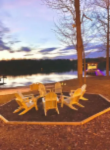 Enchanting 5-Bed/5-Bath Lakefront Log Cabin with Private Cove, Beach & Hot Tub.