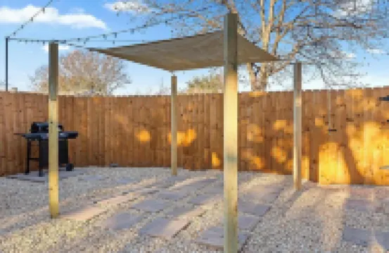 Haven House King Bed Backyard Pool
