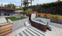 Family-friendly summer vacation home with big hot tub 2 blocks from beach. - Hot Tub