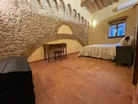 Characteristic apartment in historic 1300s tower