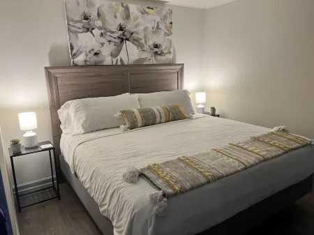 Pet friendly house with 3 king beds and fenced in back yard.