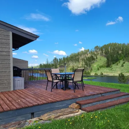 A beautiful mountain lake setting located in the 'Heart of the Black Hills'