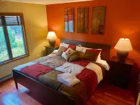 Cozy chalet with hot tub and ski resort view