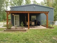 Barndominium on Private 6 Wooded Acres Near Bentonville–RV Hookup
