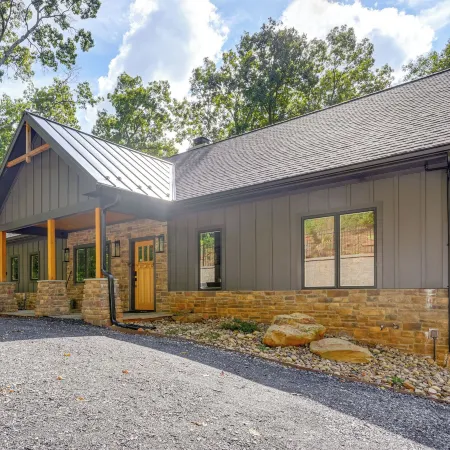 Modern Nellysford Getaway w/ View: Deck & Fire Pit