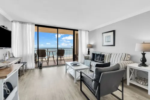 Scenic Views from the Balcony at Ocean Forest Plaza Condos - Homestays