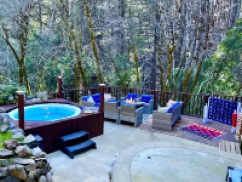 Wonderland ~ Dog friendly forest retreat, near lake, fast Wifi & EV charger