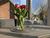 North Sea coast, charming Frisian house with fireplace, conservatory, sauna, beach chair Hotels in Horumersiel