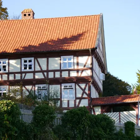125m² vacation apartment below the castle, with a view over the Harz foreland