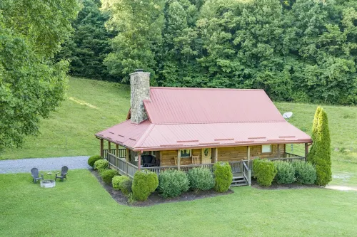 Rustic Cabin with a View on a Hundred Acre Farm