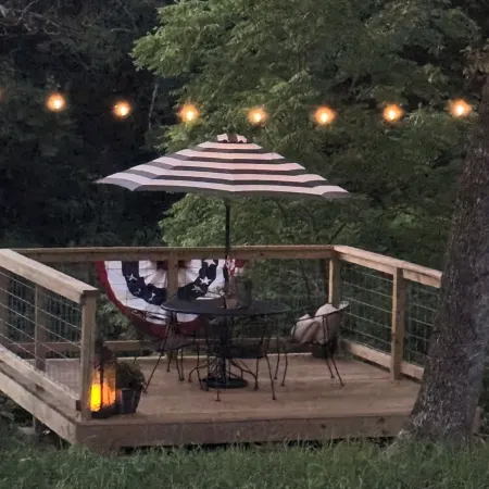 Flat Creek Cabin at Riverbend Farm in Evening Shade Arkansas
