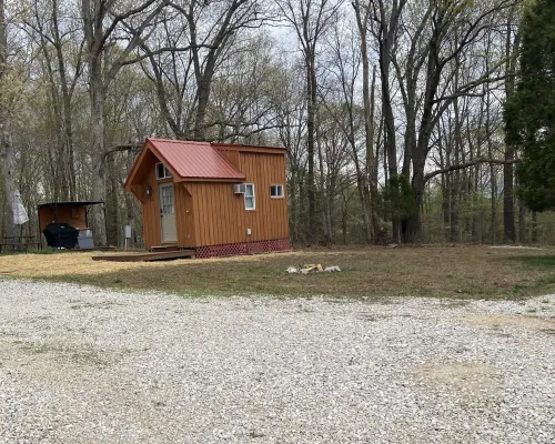 Private Tiny Cabin Full Bath Queen Bed 5 Star Clean! by Patoka Lake Hotels in Orange County