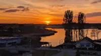 Panoramic view Heiligenhafen directly on the beach
