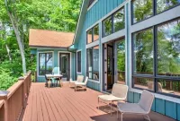 Amazing views at L’Oursière in Bear Lake Reserve, from the new  hot tub.