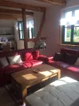 Cozy apartment with a fireplace