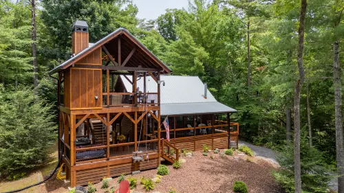 Mountain Retreat with Hot Tub and Stunning Views - Cozy Rustic Haven