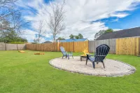 Pet Friendly Fenced Backyard Game Room Patio Firepit Trailer Motorcycle Parking