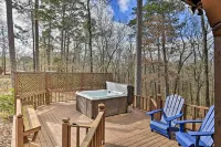 Hot Tub, Grill: Hilltop Log Cabin in Hot Springs! - 3-Star