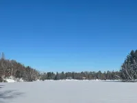 Log Cabin style lake house on Sea Lion Lake Hotels in Florence County