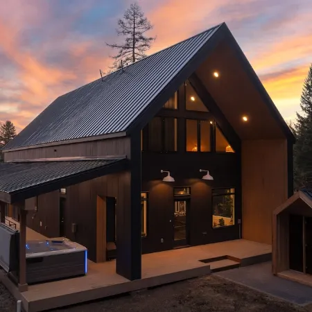 Modern Luxe Cabin w/ Sauna, Hot Tub, and Lake Views
