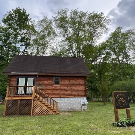 Log Cabin Located on the Greenbrier River in Hinton WV