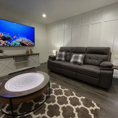 Quiet and modern 2 bed 1 bath apartment with changing sand table