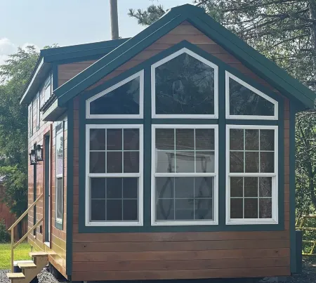 Cabin-style tiny home along best elk viewing road