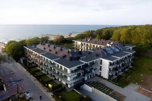 Ground floor apartment with a garden in Niechorze