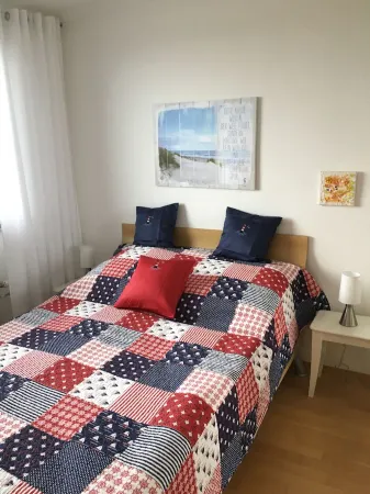 3-Zi. Penthouse apartment with roof terrace and balcony directly on the marina and beach