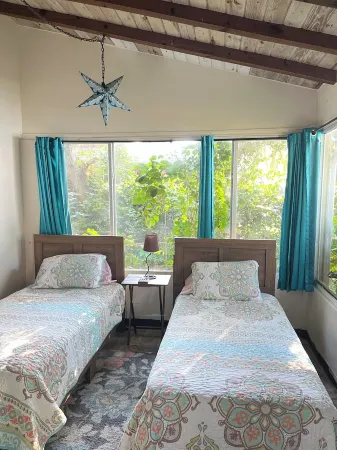 Bella’s bungalows on Lake June in Winter