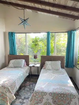 Bella’s bungalows on Lake June in Winter