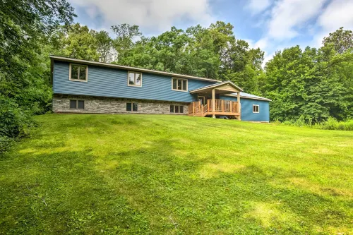 Cabin w/ Dock & Porch Across from Balsam Lake - 3-Star