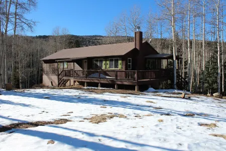 Stunning 4-bedroom cabin in Angel Fire, close to skiing and golf
