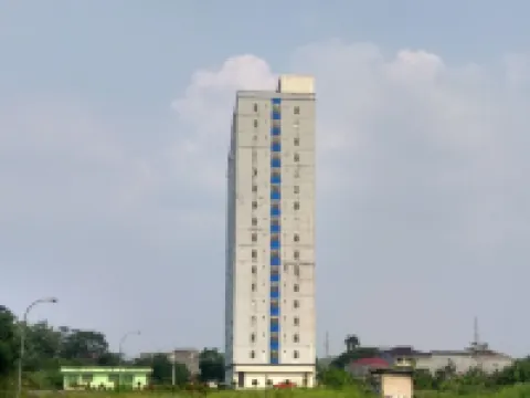 Neat Studio with Blue Toned Wall at Dramaga Tower Apartment By Travelio Hotels in Dramaga